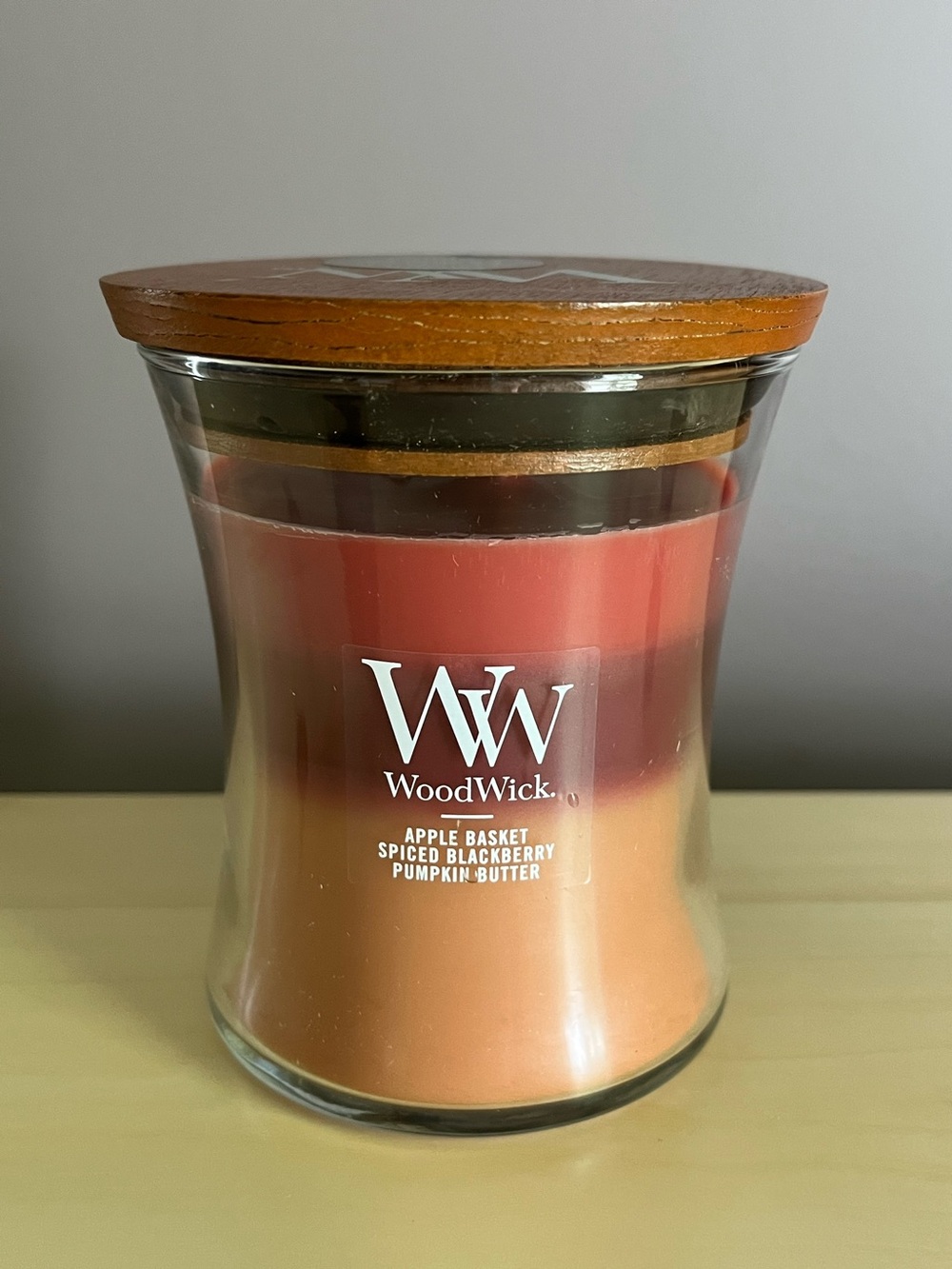 New WoodWick Trilogy Apple Basket Spiced Blackberry Pumpkin Butter Candle